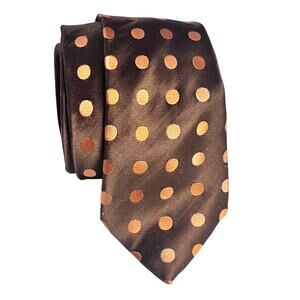 BCBG / Attitude  Men's 100% Silk Tie Necktie  - Hand Made - Brown / Copper